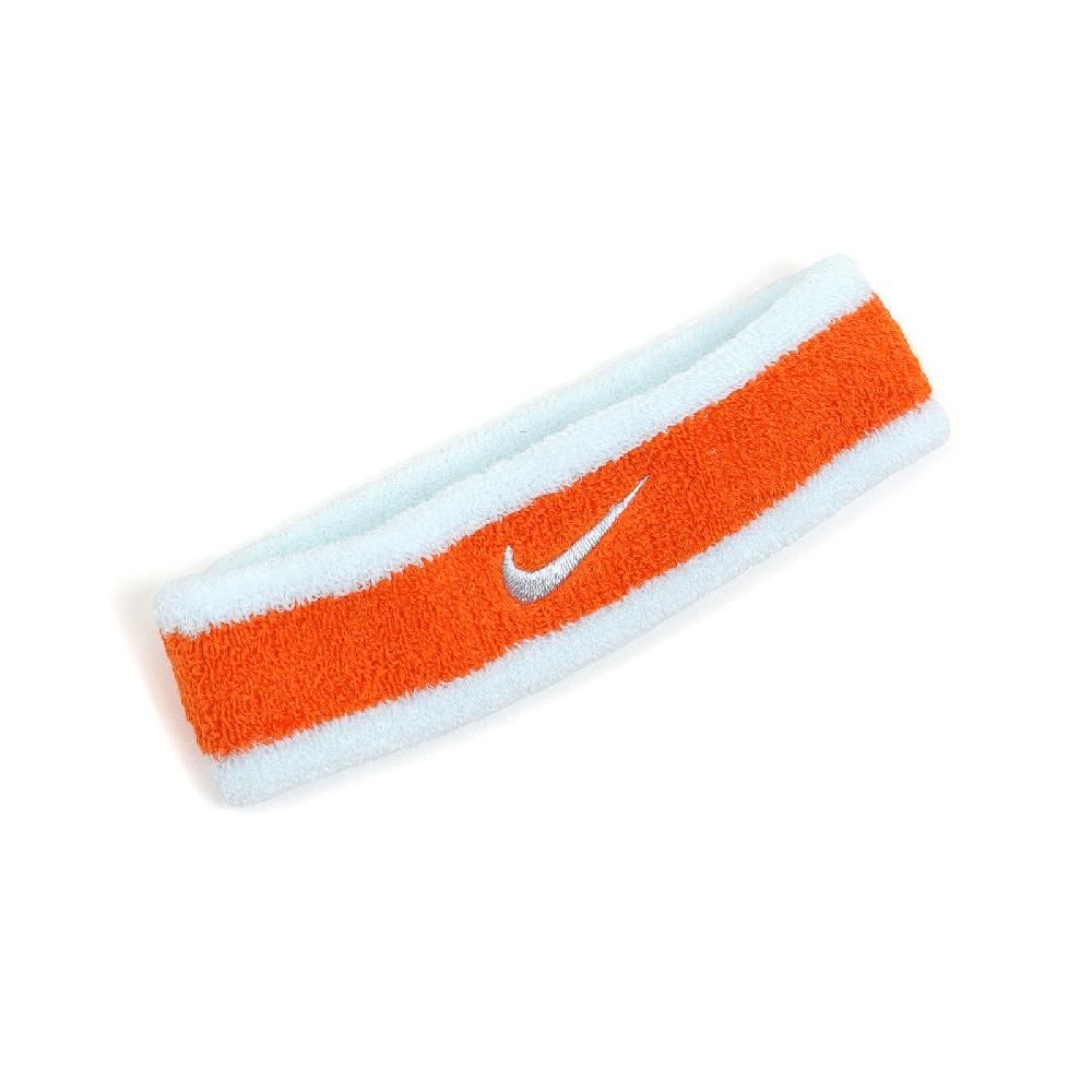 NIKE 耐吉 頭帶 Swoosh 白 橘 吸汗 毛巾布 運動 籃球 網球 球類 運動頭帶 N000154445-0OS
