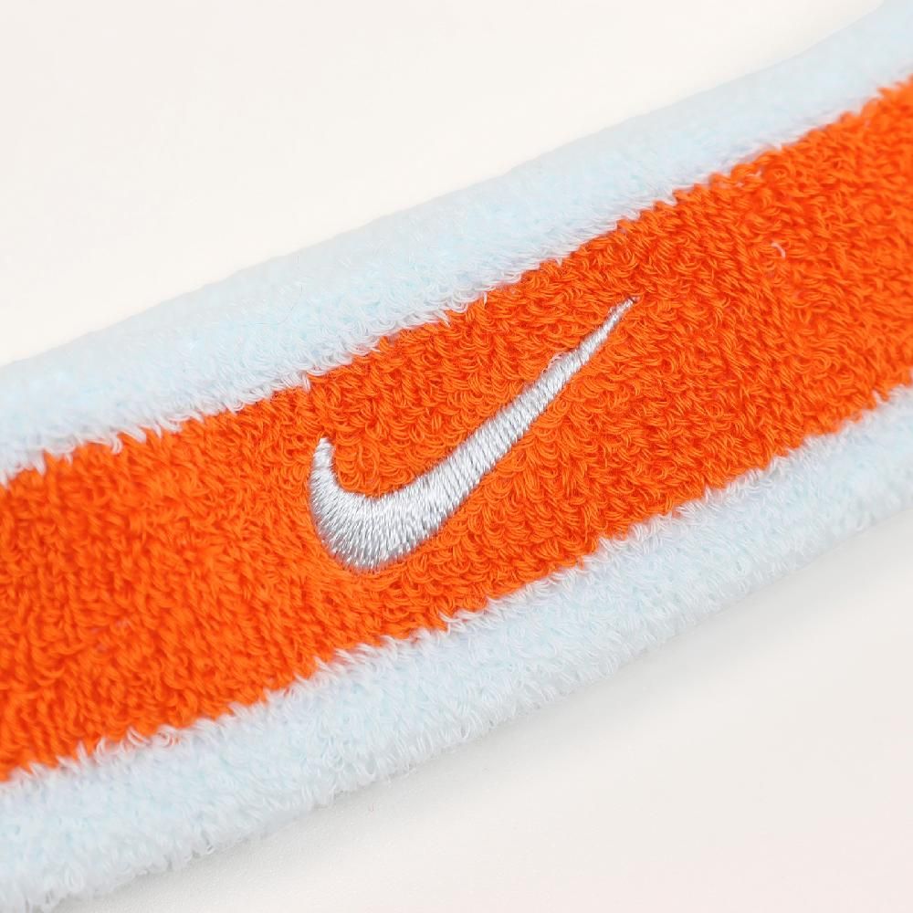 NIKE 耐吉 頭帶 Swoosh 白 橘 吸汗 毛巾布 運動 籃球 網球 球類 運動頭帶 N000154445-0OS