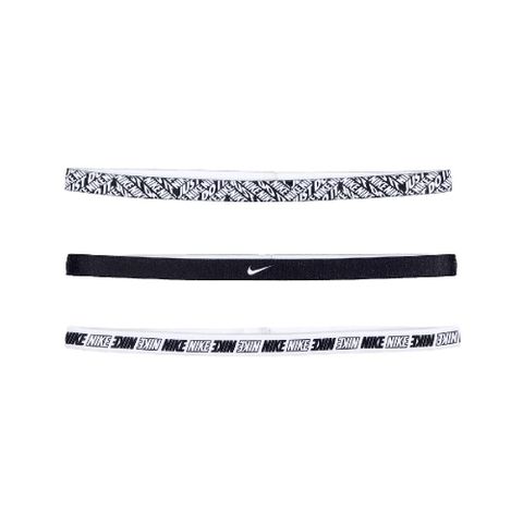 NIKE 耐吉 髮帶 Elastic 白 黑 灰 矽膠 止滑 籃球 網球 球類 運動髮帶 頭帶 N000256090-3OS