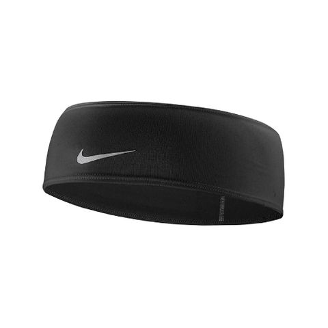 NIKE 耐吉 頭帶 Dri-FIT Swoosh Run Headband 黑 銀 吸濕 快乾 寬版 反光 運動 N100344704-2OS