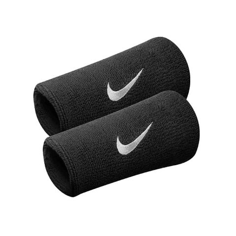 護腕 Swoosh Doublewide Wristbands 黑 白 棉質 吸汗 運動 訓練 護具 NNN0501-0OS