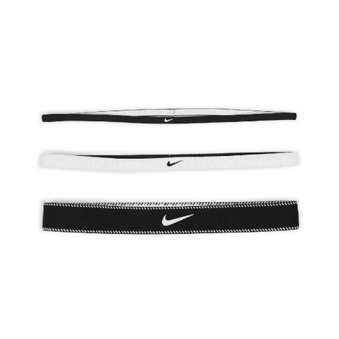 頭帶 Flex Headbands 白 黑 矽膠止滑 防滑 運動頭帶 寬版 3入裝 N101193303-6OS