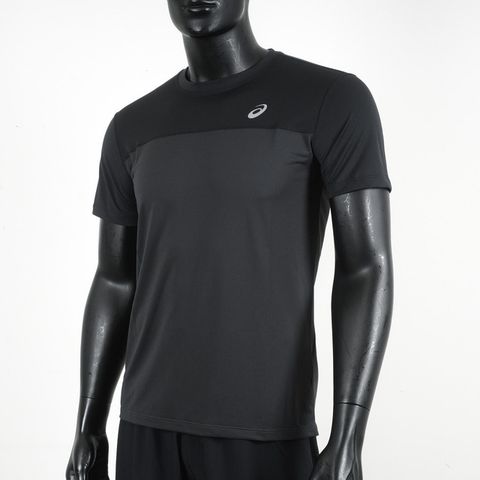 Asics [2011C239-001] 男 短袖 上衣 T恤 海外版 運動 慢跑 涼感 反光 機能 亞瑟士 黑灰