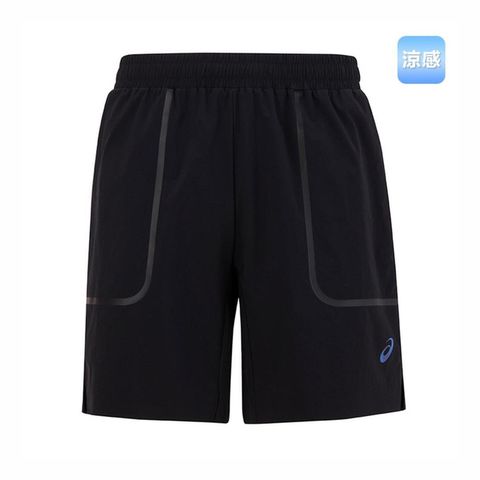 Asics 亞瑟士 [2011C736-001] 男 短褲 涼感七吋短褲 運動 休閒 跑步 訓練 健身 彈性 黑