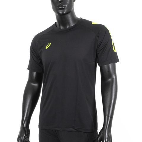 Asics [K12047-001] 男女 短袖 上衣 T恤 運動 慢跑 訓練 反光 吸濕 快乾 舒適 亞瑟士 黑