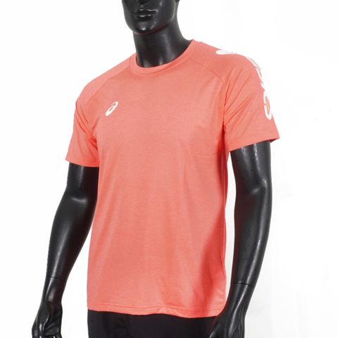 Asics [K12047-700] 男女 短袖 上衣 T恤 運動 慢跑 訓練 反光 吸濕 快乾 舒適 亞瑟士 粉橘