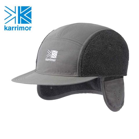 【Karrimor】日本版 原廠貨 中性 fleece cap 保暖短版遮耳帽/運動/生活/旅行 木炭灰