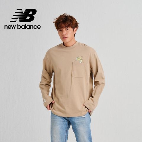 NEW BALANCE SDS 口袋可愛插圖 男 長袖上衣 奶茶_AMT33350BNN-F