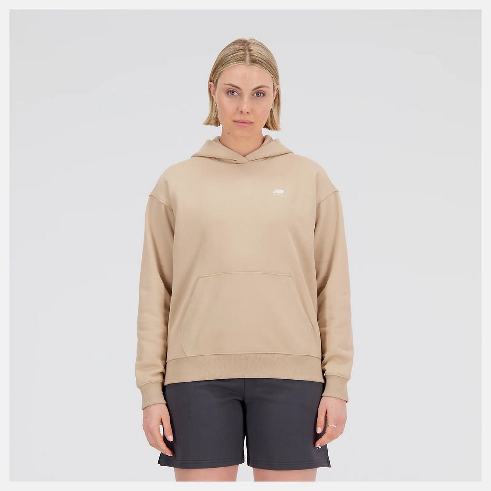 New Balance 紐巴倫 女 連帽T恤 卡其_AWT33524INC-F