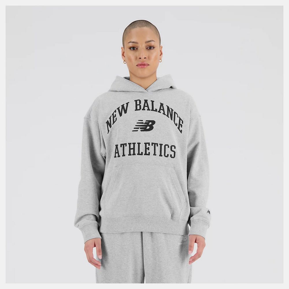 New Balance 紐巴倫 女 連帽T恤 灰_WT33550AG-F