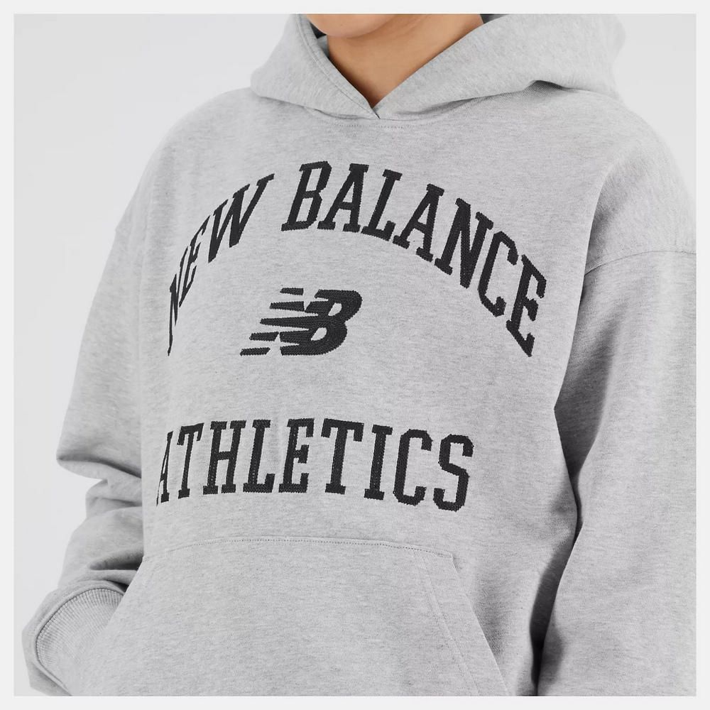 New Balance 紐巴倫 女 連帽T恤 灰_WT33550AG-F