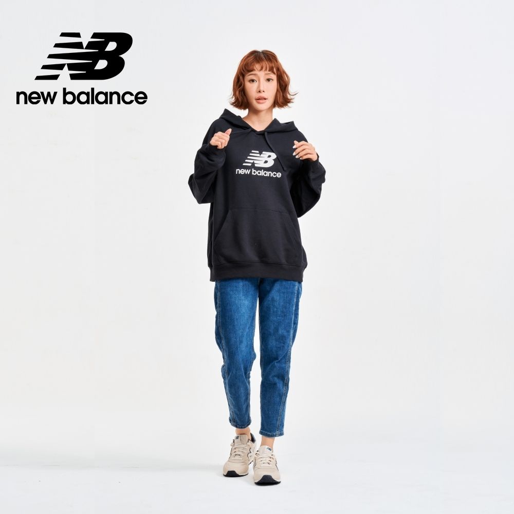 NEW BALANCE 【New Balance】LOGO連帽上衣 長袖上衣 女 黑色_WT41504BK-F