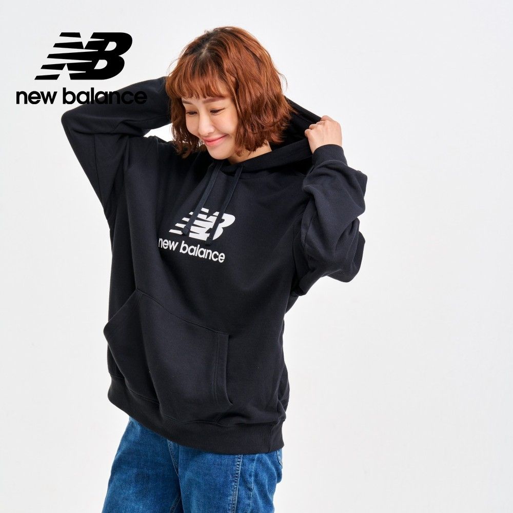 NEW BALANCE 【New Balance】LOGO連帽上衣 長袖上衣 女 黑色_WT41504BK-F