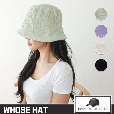 【WHOSE HAT】韓國製 戶外休閒 透氣 漁夫帽 遮陽帽 帽子