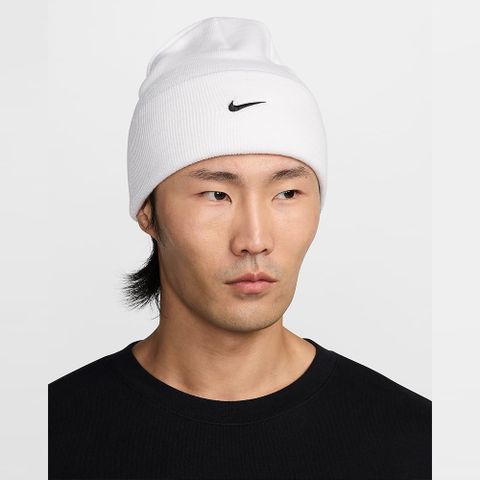 【NIKE】U NK PEAK BEANIE TC SWSH F24 L 男女款 保暖帽 毛帽 白色-HF0187100