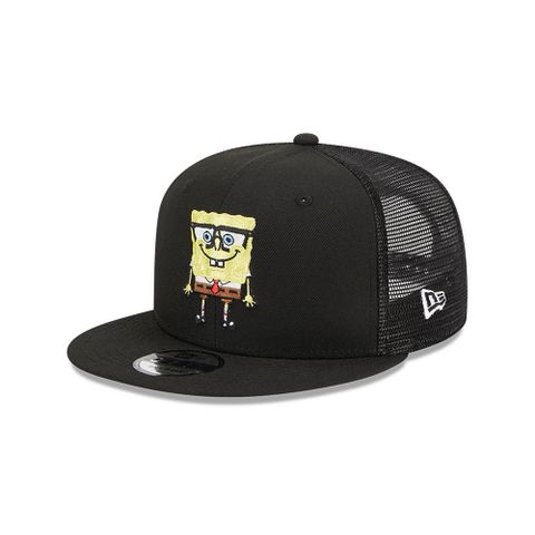 【NEW ERA】950卡車帽 SBSP GLASSES SPONGEBOB海綿寶寶 黑 休閒帽 男女款 -NE70768408