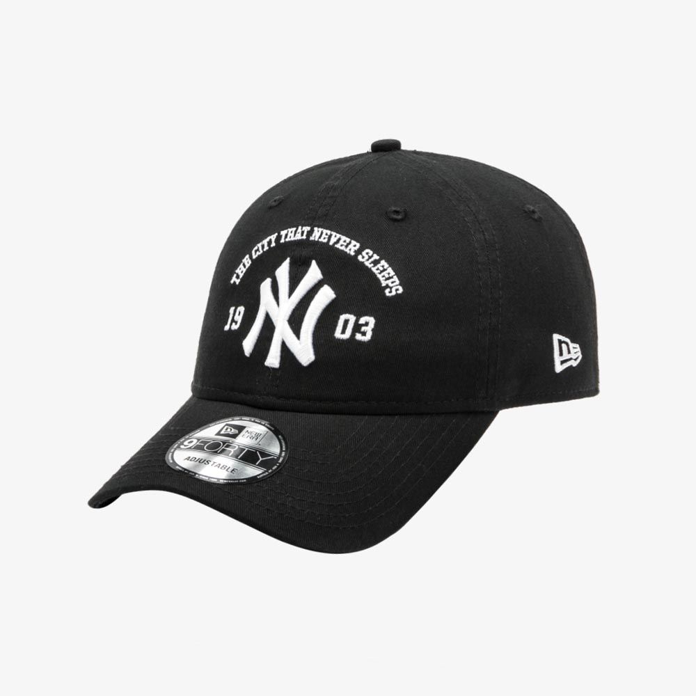 NEW ERA 940UNST MLB CITY SLOGAN ARCH 紐約洋基黑休閒帽男女款