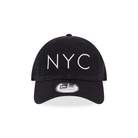 【NEW ERA】CASUAL CLASSIC ESSENTIAL NYC 黑 休閒帽 男女款 棒球帽-NE70609983