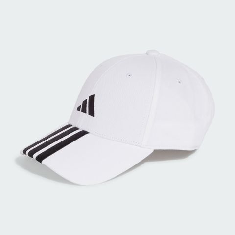 【ADIDAS】BBALL 3S CAP NL 休閒帽 棒球帽 中 白色-JE5652