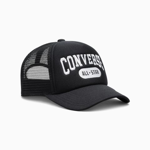 CONVERSE 匡威 ALL STAR GRAPHIC TRUCKER CAP 休閒帽 男帽 女帽 黑色-10027694-A01