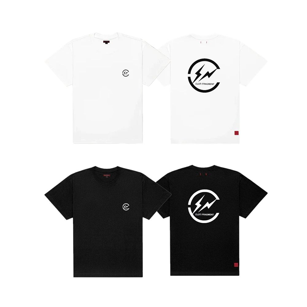 CLOT x Fragment Design 閃電Logo Tee 黑/白- PChome 24h購物