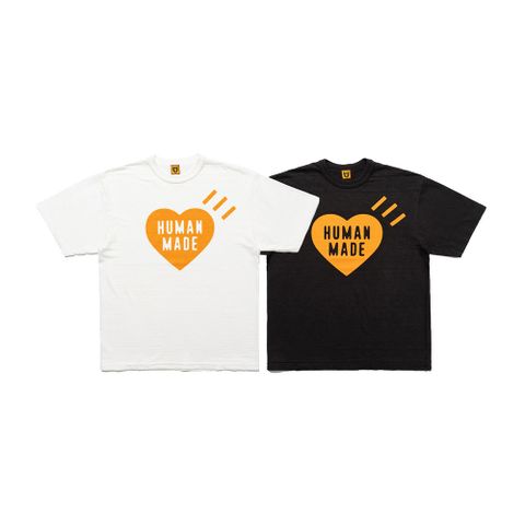 Human Made Heart T-Shirt 白橘/黑橘 澀谷限定 T-shirt T恤 短袖 HM26TE022