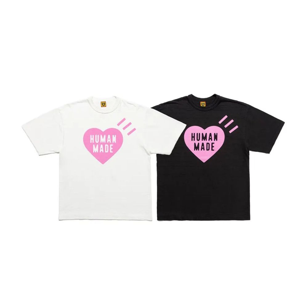 Human Made Heart T-Shirt 白粉/黑粉 原宿限定 T-shirt T恤 短袖 HM26TE018