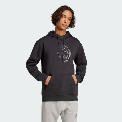 【ADIDAS】BL FL HD GD Q4 連帽上衣 男 帽T 黑色-IW3518