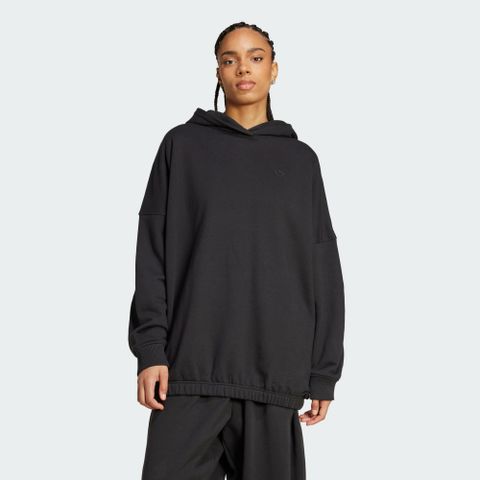 【ADIDAS】P ESS OS HOODIE 連帽上衣 女款 帽T 寬鬆 黑色-IW5746