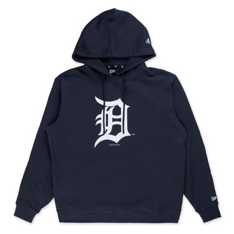 【NEW ERA】長袖帽T ESSENTIAL 底特律老虎 海軍藍 男女款 -NE13527298