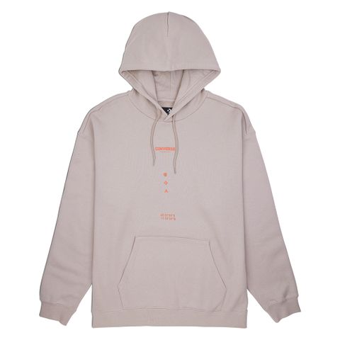 CONVERSE 匡威 WORDMARK GRAPHIC HOODIE 連帽上衣 帽T 男 米色_10027360-A02