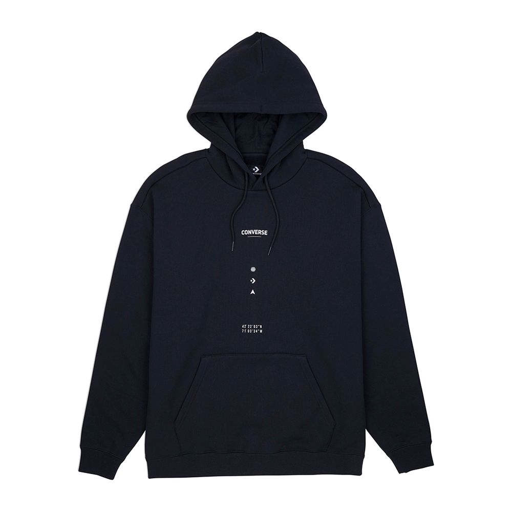CONVERSE 匡威 WORDMARK GRAPHIC HOODIE 連帽上衣 帽T 男 黑色_10027360-A01