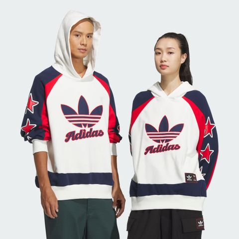 【ADIDAS】BBRTR HOODIE 連帽上衣 中 白藍紅-JN0779