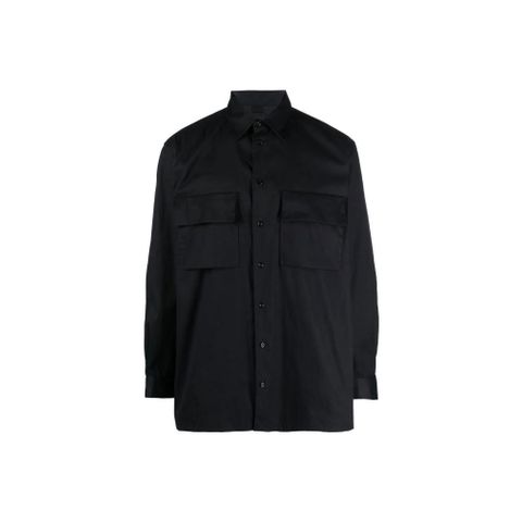 Nike ESC Woven Shirt Black 襯衫 黑色 長袖 上衣 DR5407-010