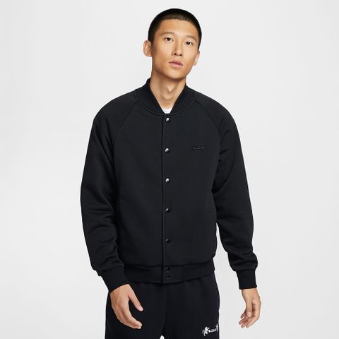 【NIKE】AS LJ M NK TF STD ISS JKT 男 長袖上衣 立領外套 夾克 黑色-FZ1035010