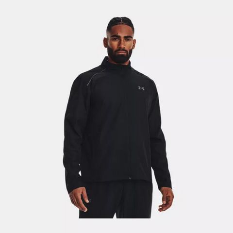 【UNDER ARMOUR】Storm 防風外套 男 立領 防潑水 黑色-1376797-001