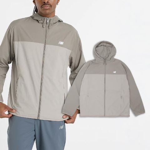 外套 Athletics Woven 男款 棕 尼龍 寬鬆 連帽外套 夾克 NB MJ41506DOK