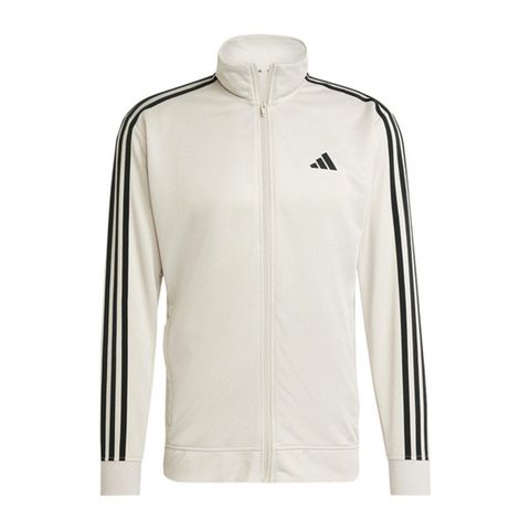 Adidas TR-ES 3S T-TOP JD0165 男 立領外套 運動外套 休閒穿搭 健身 訓練 米灰 黑