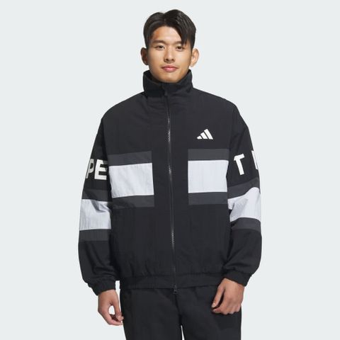 adidas 愛迪達 WORD WOV JKT 風衣外套 男 黑白灰-JM2064