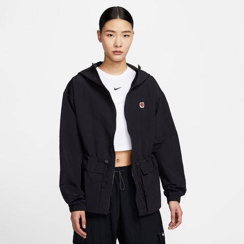 【NIKE】AS W NSW TREND WVN JKT GCEL 女 連帽外套 黑色-HV8727010