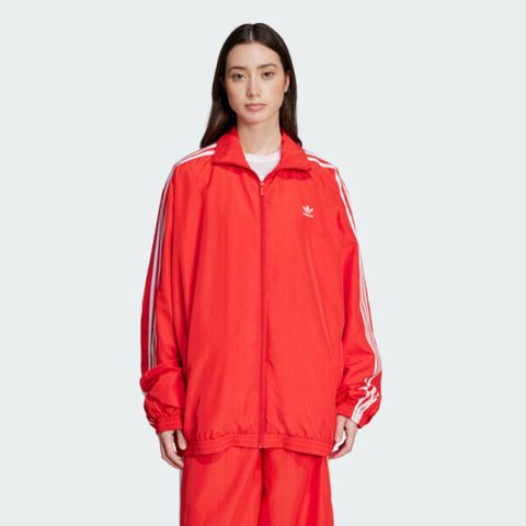 Adidas Adilenium Season 3 JD3393 女 立領外套 運動外套 休閒 紅 白 亞版