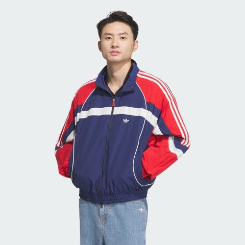 adidas 愛迪達 RS M JACKET PAD 休閒外套 男 立領 藍紅色-JN3797