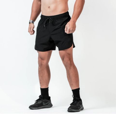 ROAR SPORT 健身運動男子跑步短褲 黑色