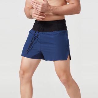 ROAR SPORT 健身運動男子跑步多口袋短褲 藏青色