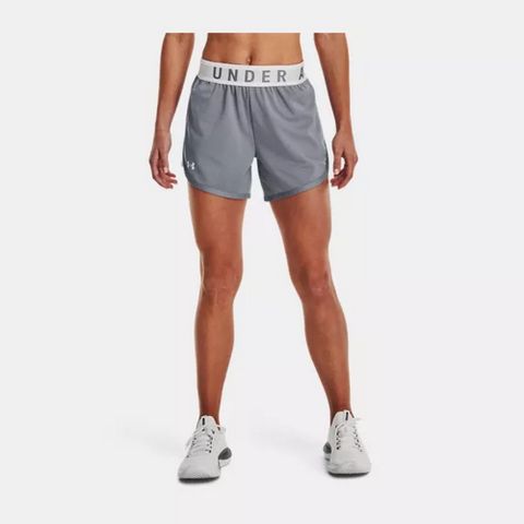 【UNDER ARMOUR】Play Up 5吋短褲 女 灰色-1355791-035