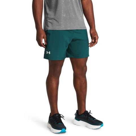【UNDER ARMOUR】LAUNCH 7吋無內裏短褲 男 綠色-1382622-449