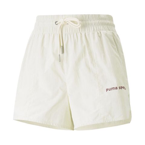 短褲 Team Shorts 女款 米白 褲子 小開岔 網球風 鬆緊褲頭 53900565