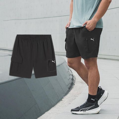 短褲 Flex 7 Cargo 男款 黑 7吋 工裝 多功能 褲子 52671601