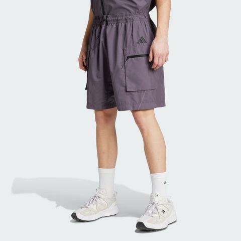 【ADIDAS】M CE Q2 PR C SH 短褲 男 灰紫色-JF3316