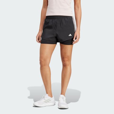ADIDAS 2-IN-1 PACER 女 短褲 黑色_JJ3116